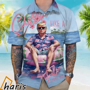 2024 Chillin Like A Felon Summer Trump Hawaiian Shirt