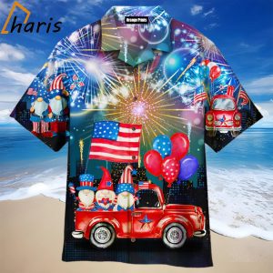 4Th Of July Independence Day Cheerful Gnomes Trendy Hawaiian Shirt