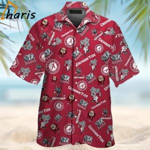 Alabama Crimson Tide Design Tropical Short Sleeve Elegance Hawaiian Shirt