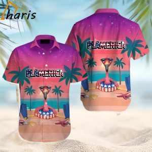 American Flag Flamingo 4th Of July Independence Day Hawaiian Shirt