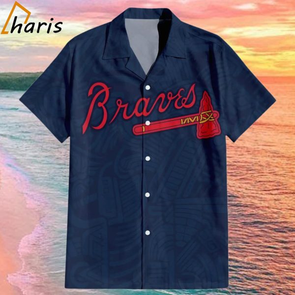 Atlanta Braves Tribal Motifs Hawaiian Shirt