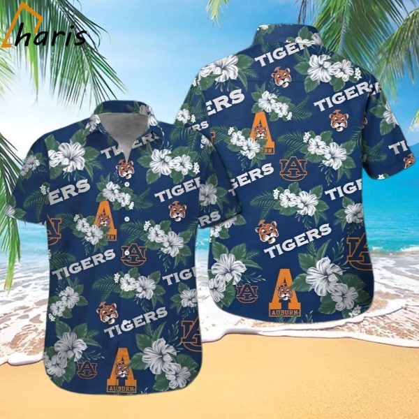 Auburn Tigers Short Sleeve Tropical Hawaiian Shirt