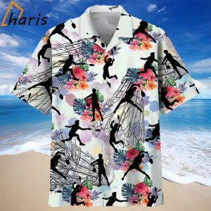 Badminton Tropical Flower Hawaiian Shirt