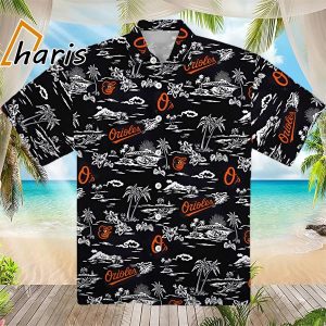 Baltimore Orioles Palm Tree Hawaiian Shirt