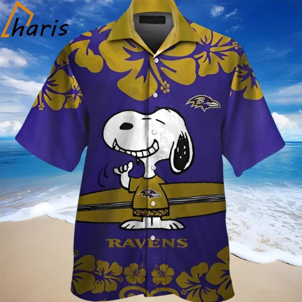 Baltimore Ravens And Snoopy Hawaiian Shirt