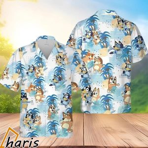 Bluey Dog Tropical Pattern Hawaiian Shirt For Men Women