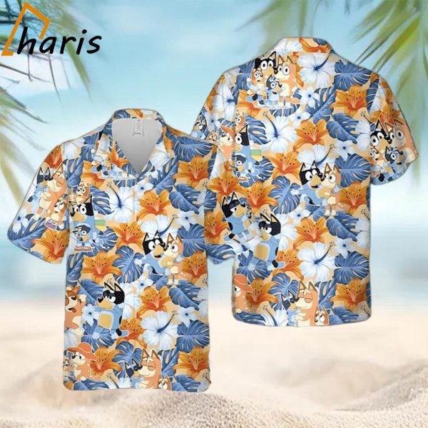 Bluey Family Beach Summer Hawaiian Shirt