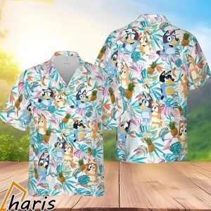 Bluey Pineapple Hawaiian Shirt