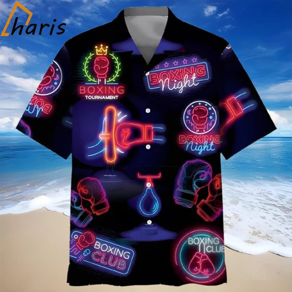 Boxing Neon Sign Hawaiian Shirt