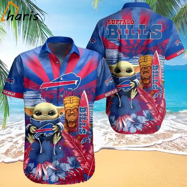 Buffalo Bills Baby Yoda Star Wars Beach Gift For Friend Hawaiian Shirt