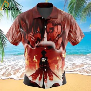 Burning Attack on Titan Hawaiian Shirt