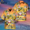 Cartoon Baby Yoda Vs Flamingo Star Wars Orange Hawaiian Shirt