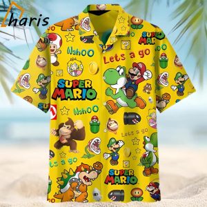 Cheap Let’s Go Yellow Super Mario Hawaiians Shirt