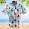 Chibi Dragon Ball Characters Pattern Button Up Hawaiian Shirt