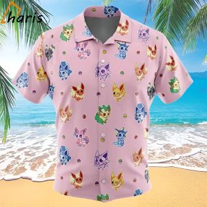 Chibi Eevelutions Pattern Pokemon Hawaiian Shirt