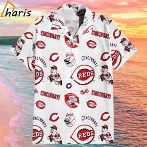 Cincinnati Reds Heritage Emblem Hawaiian Shirt