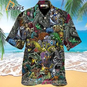 Comic And Godzilla Hawaiian Shirt