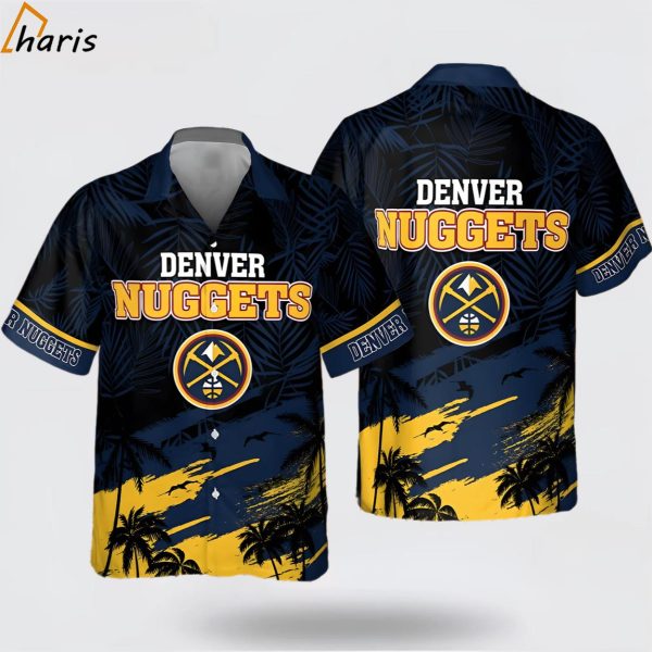 Denver Nuggets National Palm Tree Pattern Basketball Association 2024 AOP Hawaiian Shirt