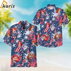 Disney Ariel 4th Of July Independence Day Hawaiian Shirt