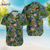 Disney Stitch Hawaiian Shirt Tropical Leaves Pattern Summer Beach Gift