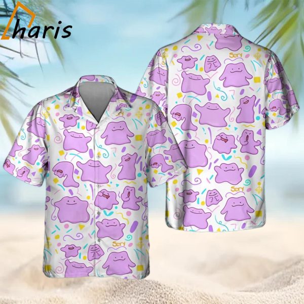 Ditto Button Up Pikachu Summer Hawaiian Shirt