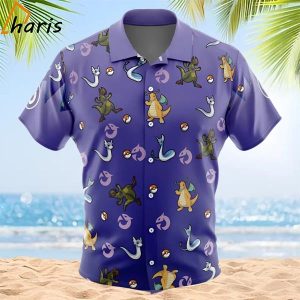 Dragon Type Pattern Pokemon Hawaiian Shirt