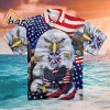 Eagle US American Flag Hawaiian Shirt