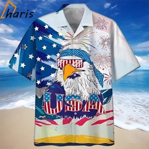 Eagle USA Independence Day 3D Hawaiian Shirt