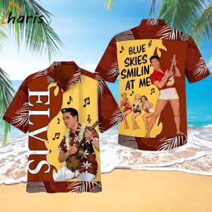 Elvis Presley Blue Skies Smilin At Me Hawaiian Shirt