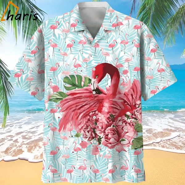 Flamingo Patterns Gracefully Spread Hawaiian Shirt