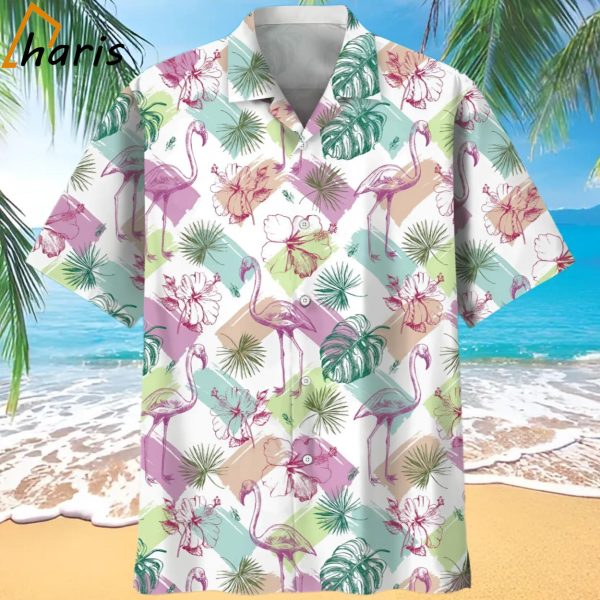 Flamingo Plants Tropical 3D Hawaiian Shirt