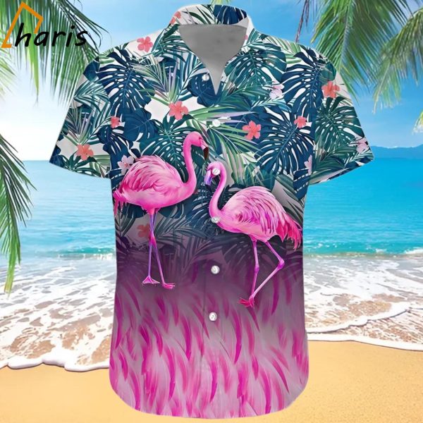 Flamingo Tropical Forest Hawaiian Shirt