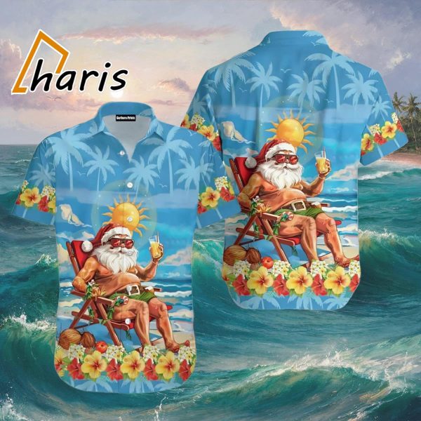 Funny Santa Christmas In July Vacation Hawaiian Shirt