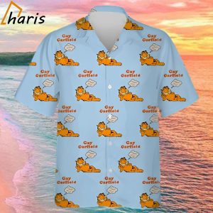 Gay Garfield Character Vacation Hawaiian Shirt