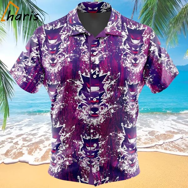 Ghostly Evolution Ghastly Haunter Gengar Pokemon Hawaiian Shirt