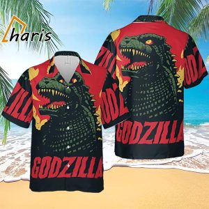 Godzilla Japanese Style Red And Black 2024 Hawaiian Shirt