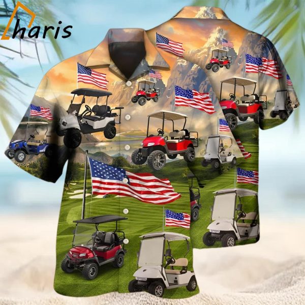 Golf Independence Day Club Car Hawaiian Shirt