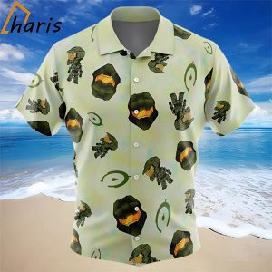 Halo Pattern Gaming Hawaiian Shirt