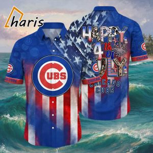 Happy 4th Of July MLB Chicago Cubs Hawaiian Shirt