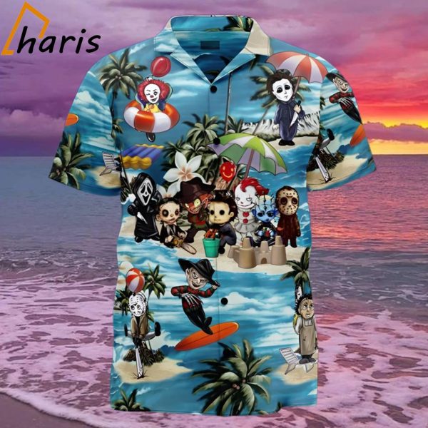 Horror Movie Characters Blood Scary Hawaiian Shirt