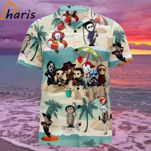 Horror Movie Icons Enjoying Summer Hawaiian Shirt