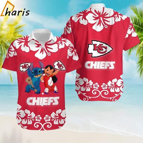 Lilo & Stitch Nfl Kansas City Chiefs Hawaiian Shirt