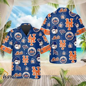 Logo New York Mets MLB Hawaiian Shirt