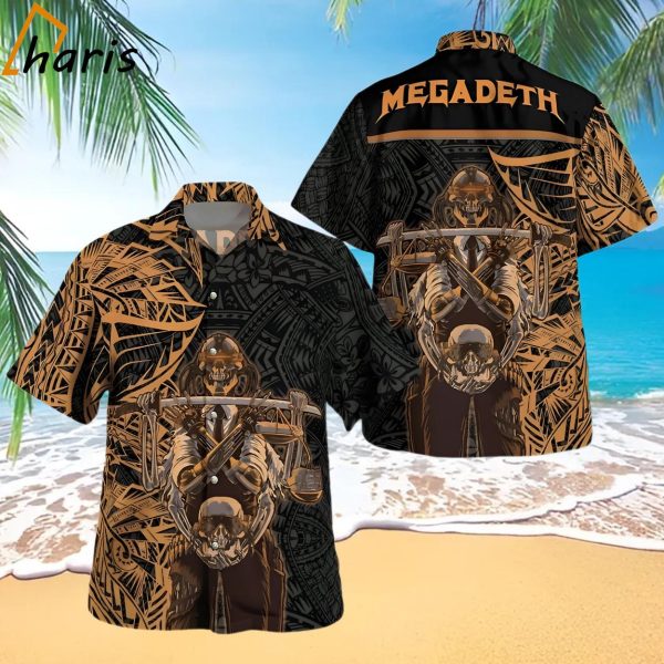 Megadeth Band Tribal Music Skull Hawaiian Shirt