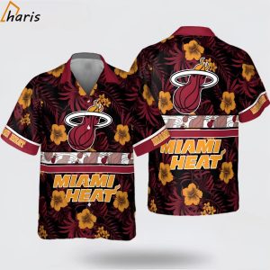 Miami Heat National Basketball Association 2024 Hibiscus Logo AOP Hawaiian Shirt