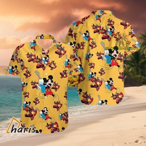 Mickey Mouse Electric Guitar Marvel Deadpool Hawaiian Shirts