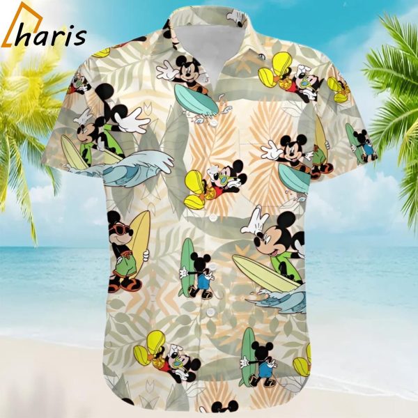 Mickey Mouse Surfing Disney Graphics All Print 3D Hawaiian Shirt