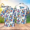 Miller Lite Beer Palm Leaf Hawaiian Shirt