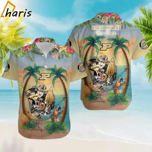 NCAA Purdue Boilermakers Custom Name Flamingo Parrot Trendy Hawaiian Shirt