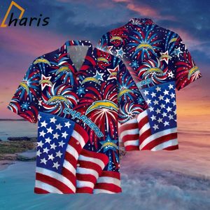 NFL Los Angeles Chargers Memorial Firework Hawaiian Shirt